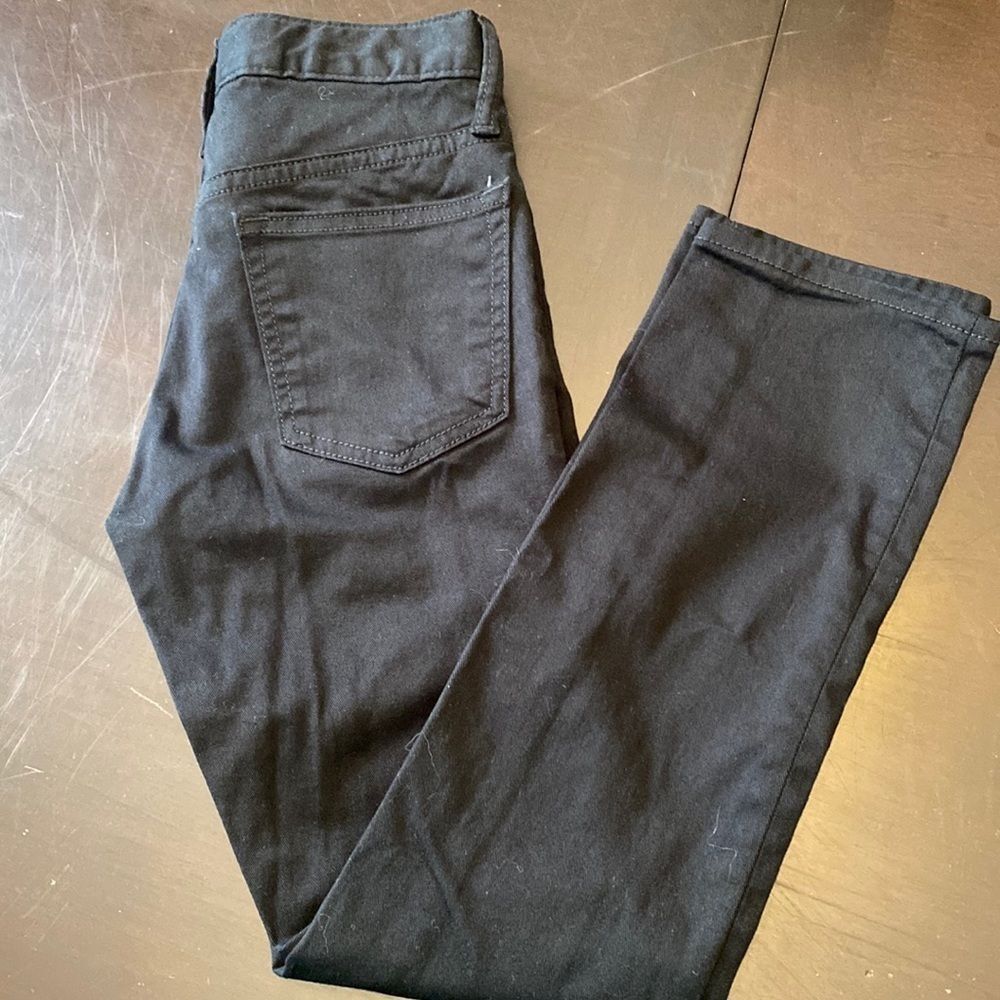 Old Navy Boys Karate Slim Built In Flex Stretch Adjustable Black Denim Size 8